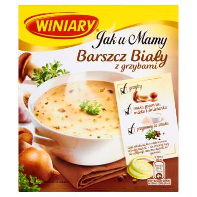WINIARY BARSZCZ BIAŁY Z GRZYBAMI